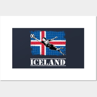 Iceland Soccer Supporter Goalkeeper Shirt Posters and Art